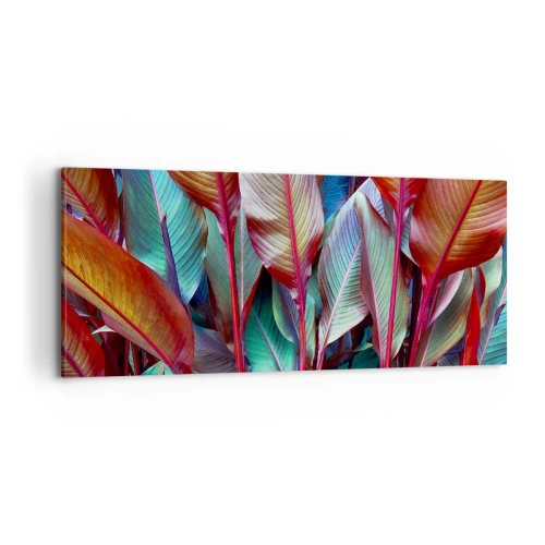 Lærredstryk - Billede på lærred - Farverigt krat - 100x40 cm