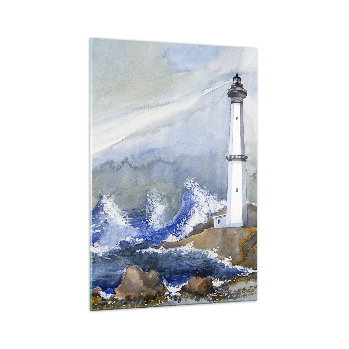Billede på glas - Mod mørket og stormen - 70x100 cm