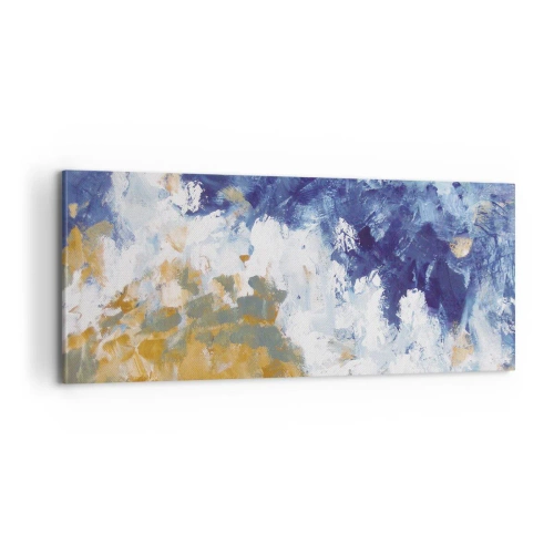 Lærredstryk - Billede på lærred - Elementernes dans - 100x40 cm