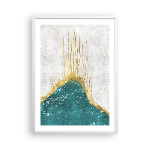 Plakat i hvid ramme - Gyldent tidevand - 50x70 cm