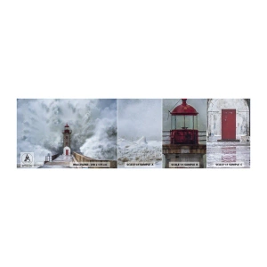 Fototapet Prøve Standard Eco - Vandets brusen, vindens susen, lyden af vinden - Fyrtårn, Landskab, Ocean - 100x30 cm