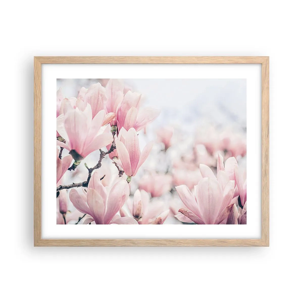 Plakat i ramme af lyst egetræ - Idealet om subtilitet - 50x40 cm