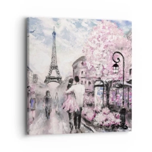 Lærredstryk - Billede på lærred - Hvis du bliver forelsket, er det kun i... - 40x40 cm