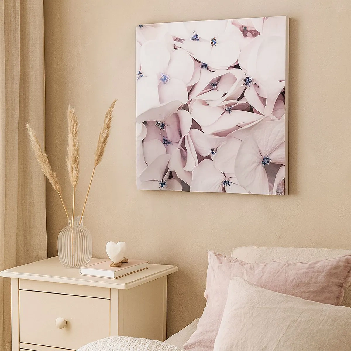 Lærredstryk - Billede på lærred - I en flod af blomster - 30x30 cm