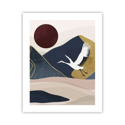 Plakat - Og dagen er igen FLØJET af sted - 40x50 cm