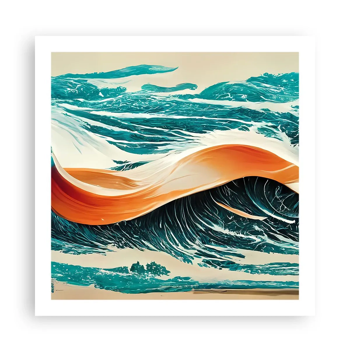 Plakat - Surferens drøm - 60x60 cm
