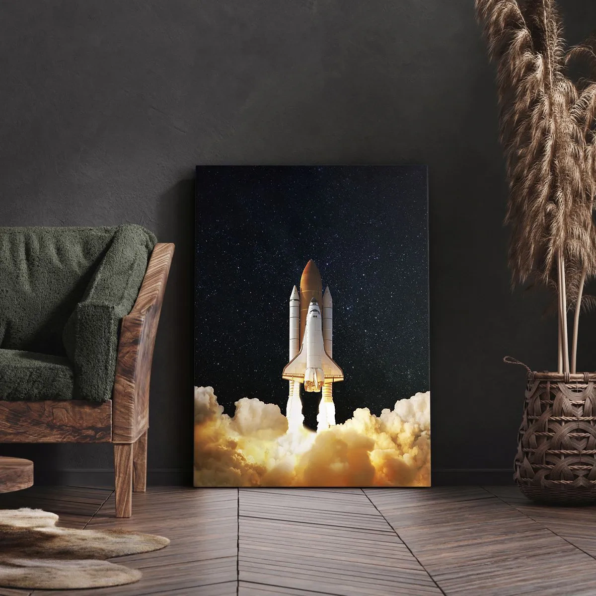 Lærredstryk - Billede på lærred - Ad astra! - 45x80 cm