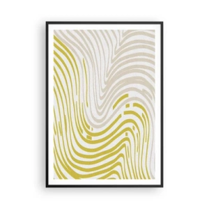 Plakat i sort ramme - Komposition med et blidt sving - 70x100 cm
