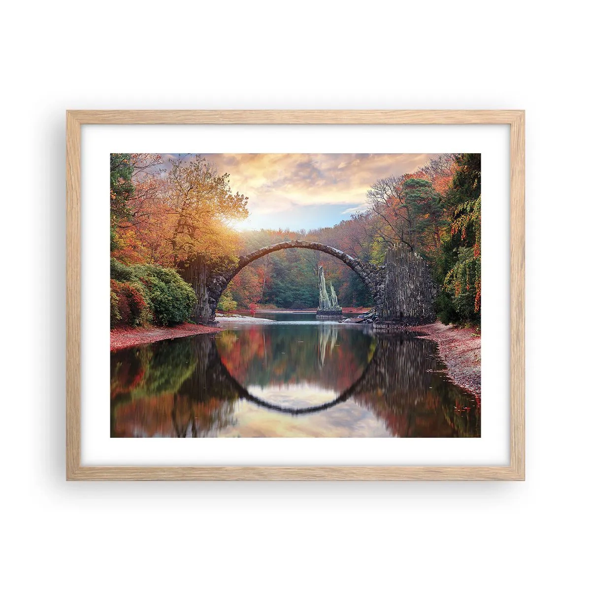 Plakat i ramme af lyst egetræ - På den anden side af spejlet - 50x40 cm