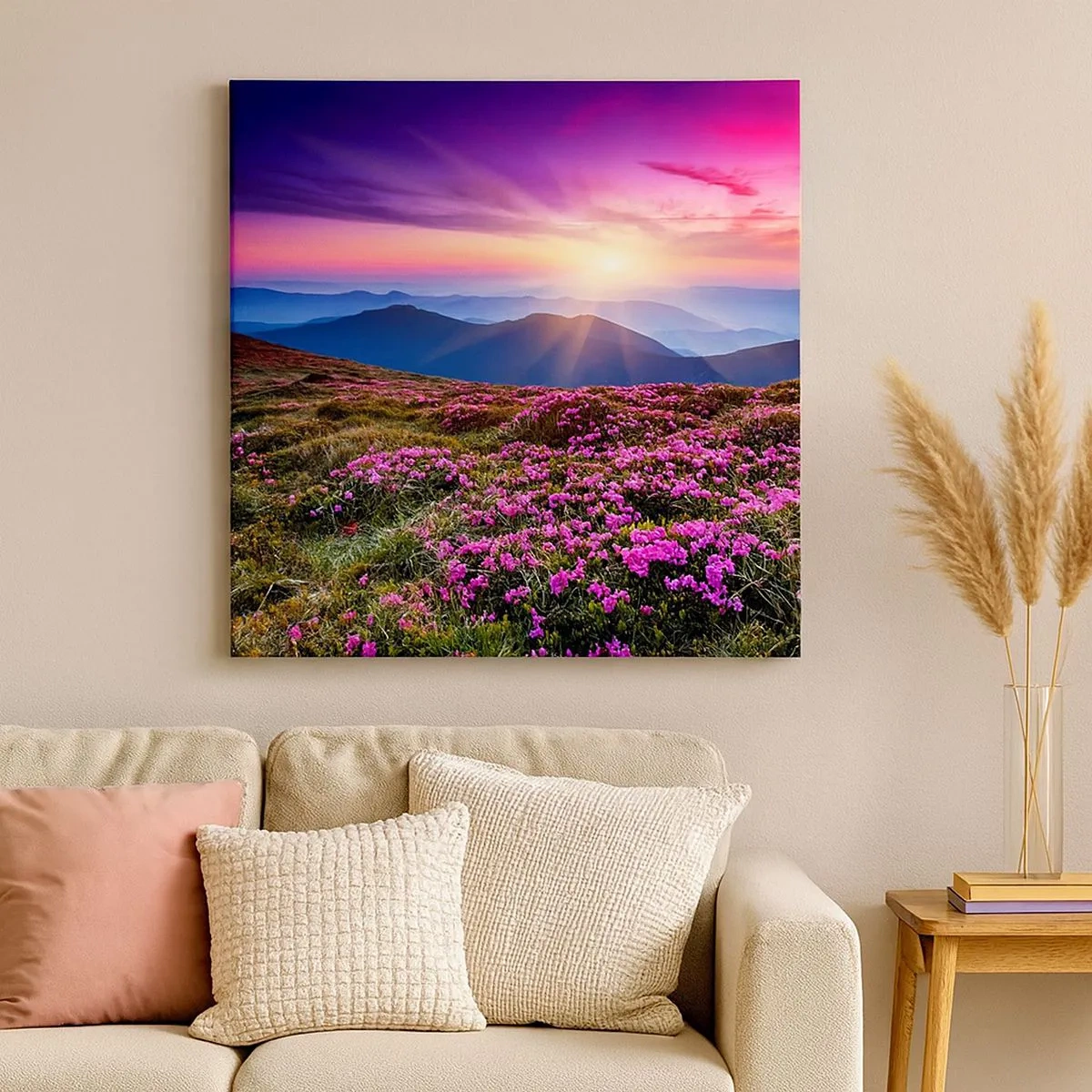 Lærredstryk - Billede på lærred - Urter duftede friske bundter fra niw - 30x30 cm