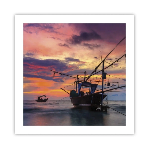 Plakat - En eksotisk aften - 50x50 cm