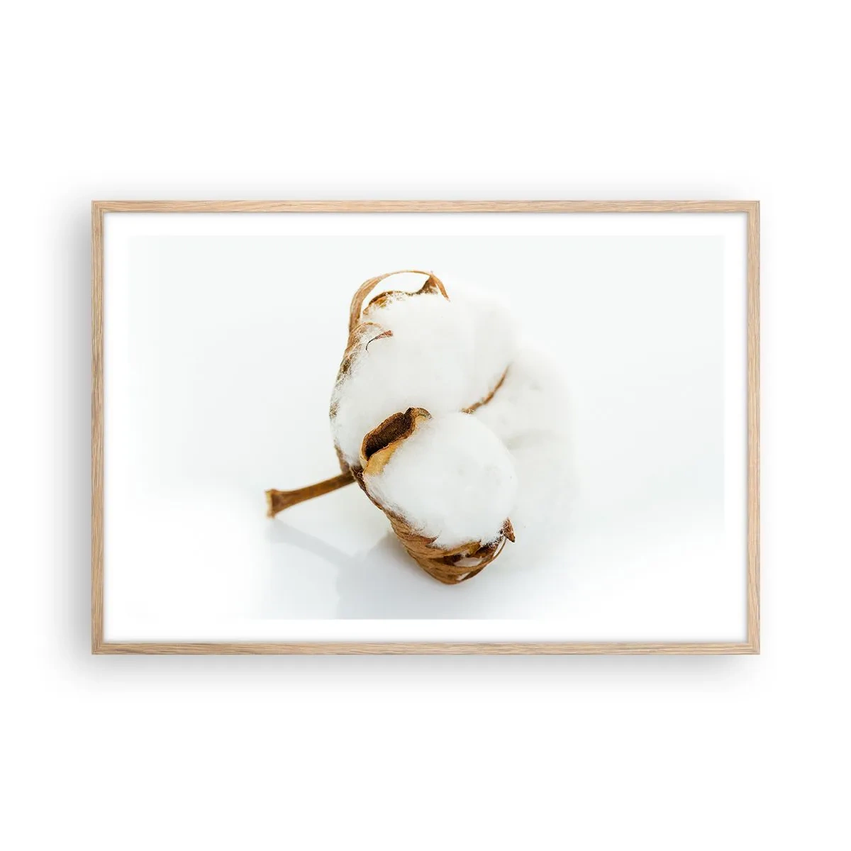 Plakat i ramme af lyst egetræ - Blød af natur - 91x61 cm