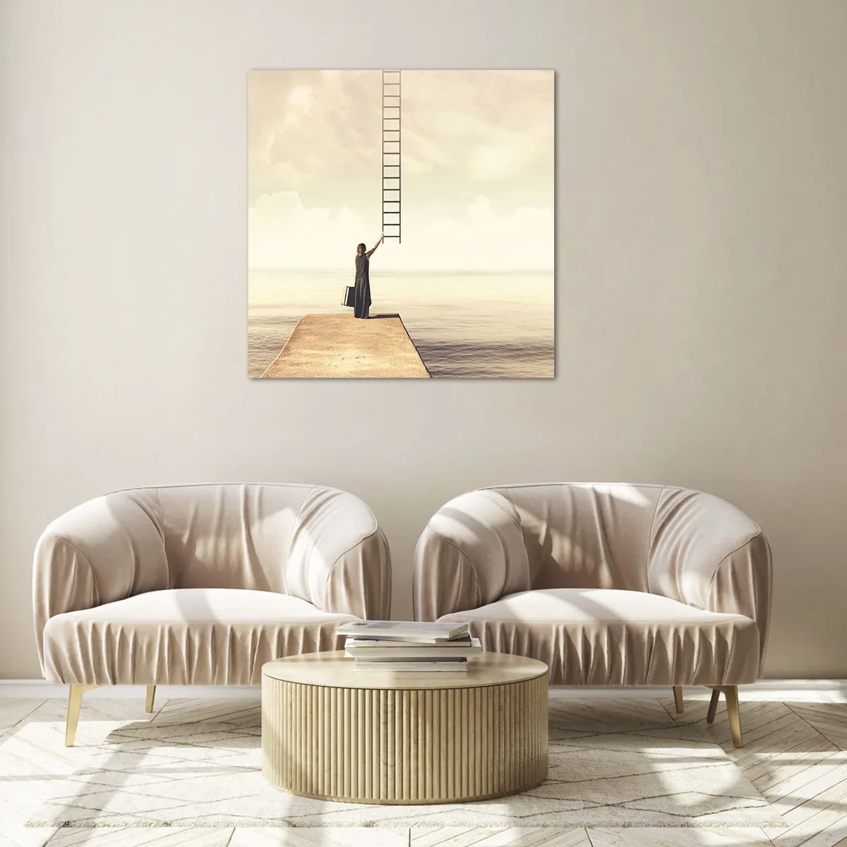 Billede på glas - En magisk rejse - 70x70 cm