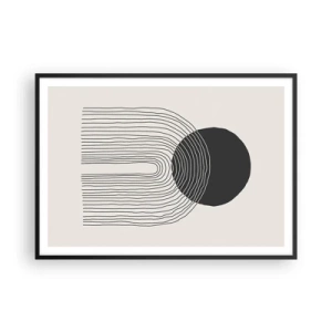Plakat i sort ramme - Rystende og selvsikker - 100x70 cm