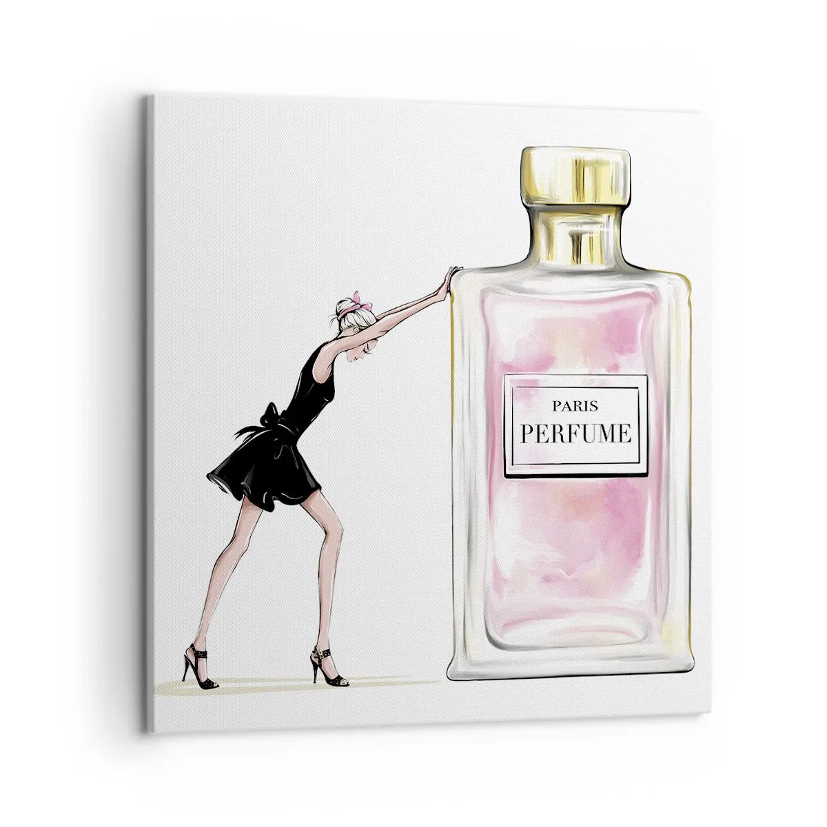 Lærredstryk - Billede på lærred - Essensen af kvindelighed - 50x50 cm