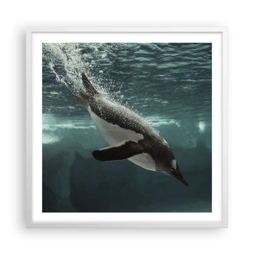 Plakat i hvid ramme - Velkommen til min verden - 60x60 cm