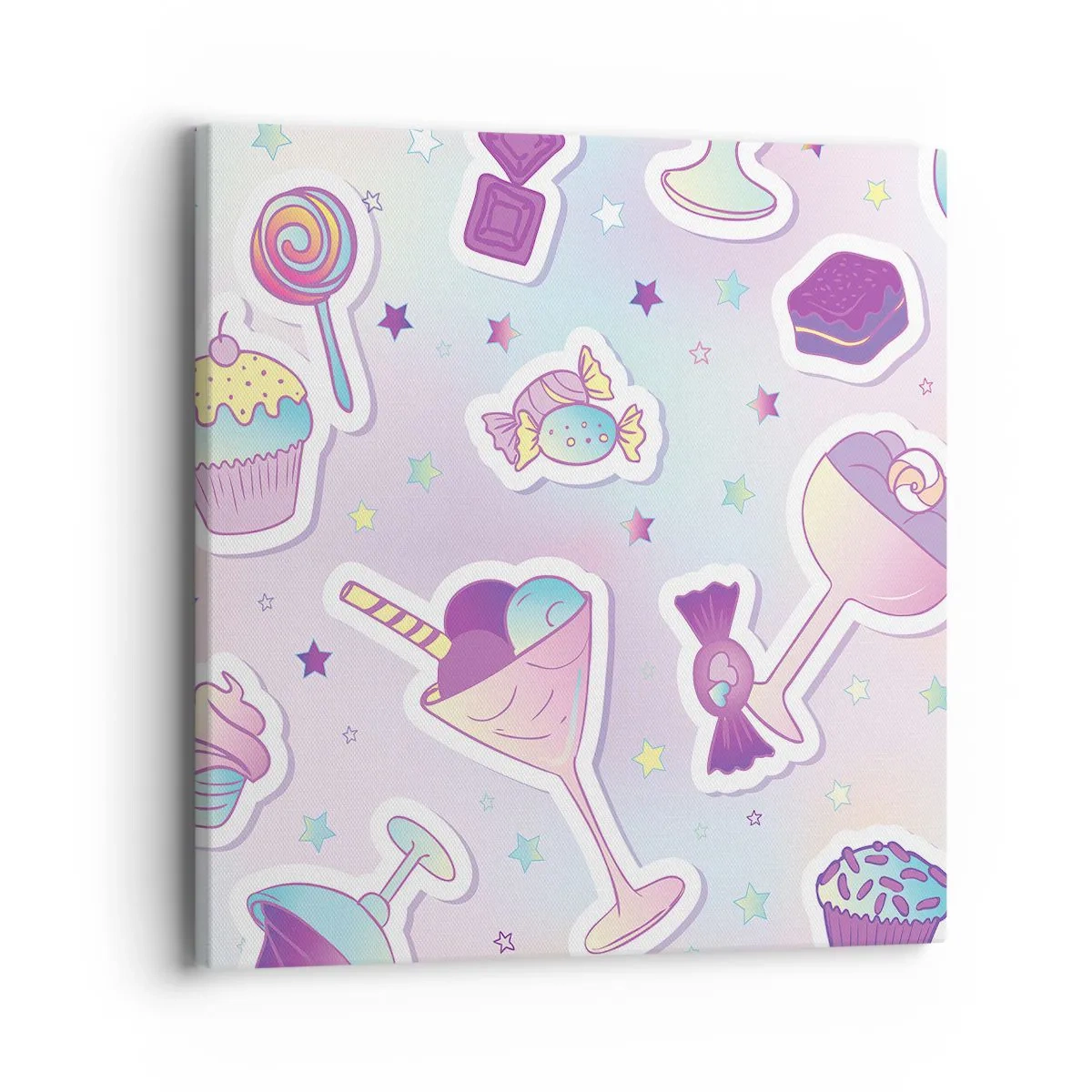 Lærredstryk - Billede på lærred - At have en fødselsdag hver dag - 40x40 cm