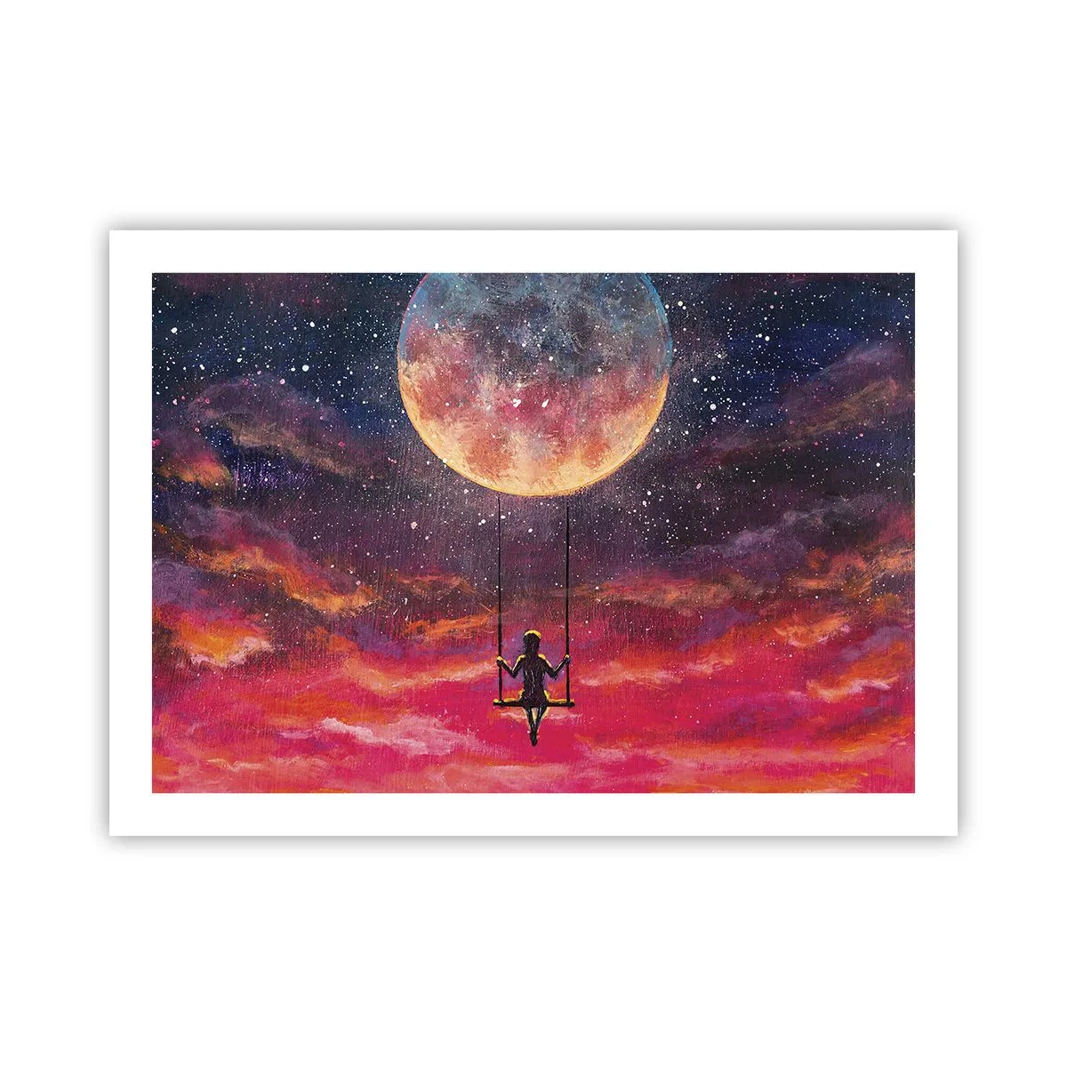 Plakat - Glæd dig i skyerne - 70x50 cm