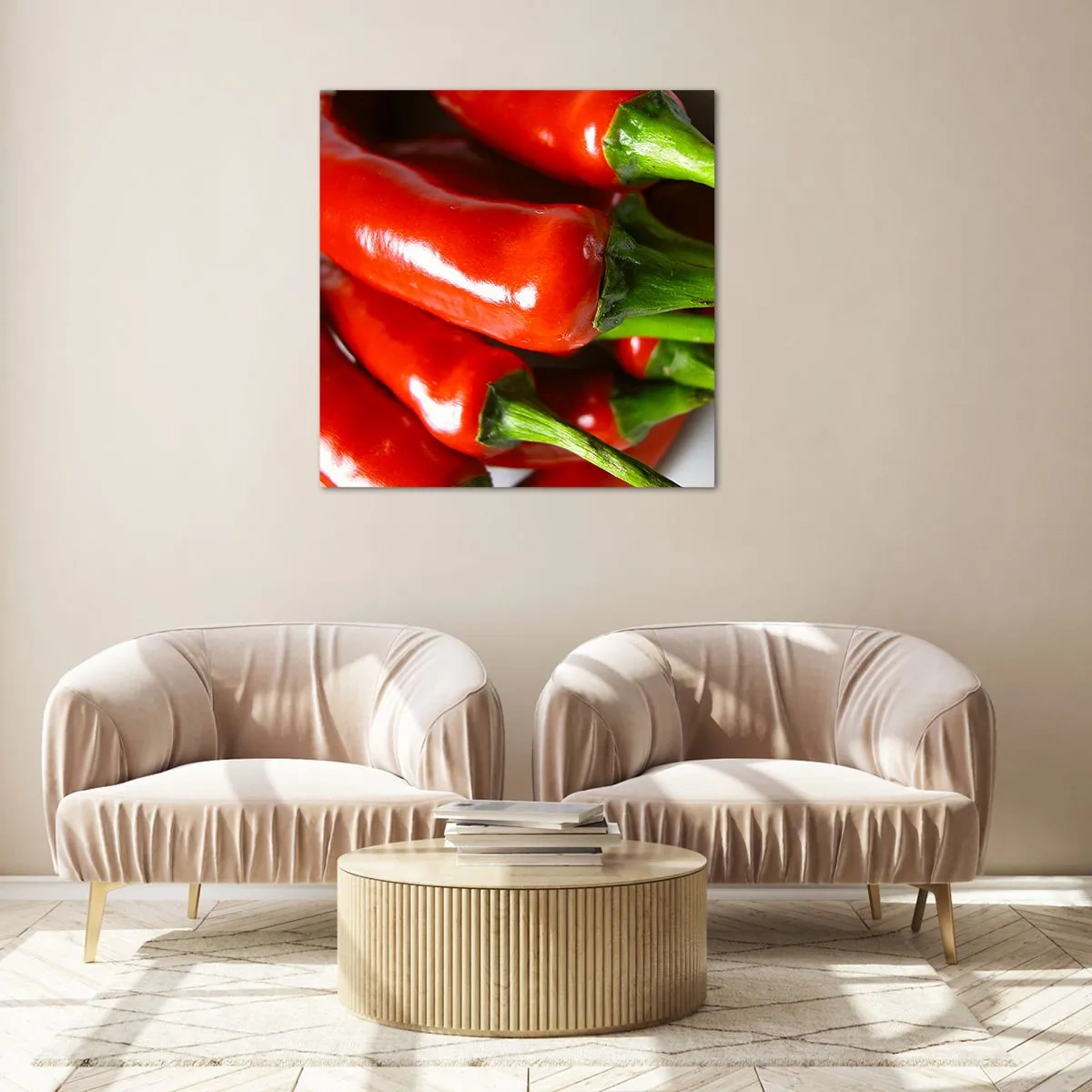 Billede på glas - Saftig, skinnende, glat - 60x60 cm