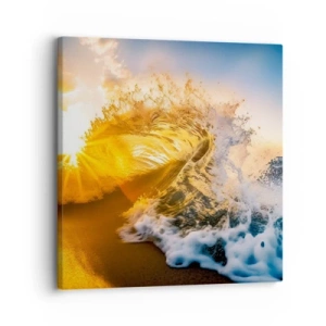 Lærredstryk - Billede på lærred - Leg på sandet - 30x30 cm