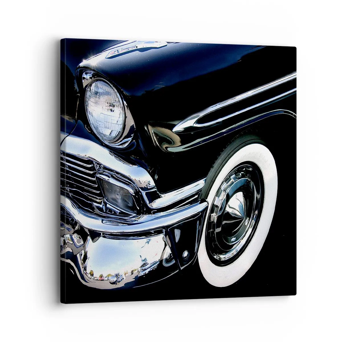 Lærredstryk - Billede på lærred - Klassikere i sølv, sort og hvid - 30x30 cm