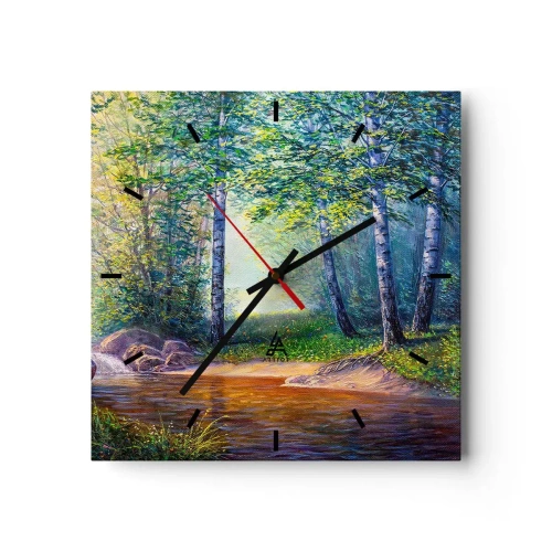 Vægur, Uret - Idylliske omgivelser - 30x30 cm