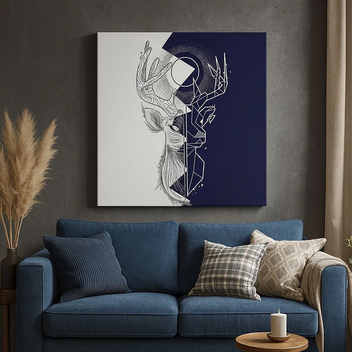 Lærredstryk - Billede på lærred - Modsætningernes kamp og enhed - 30x30 cm