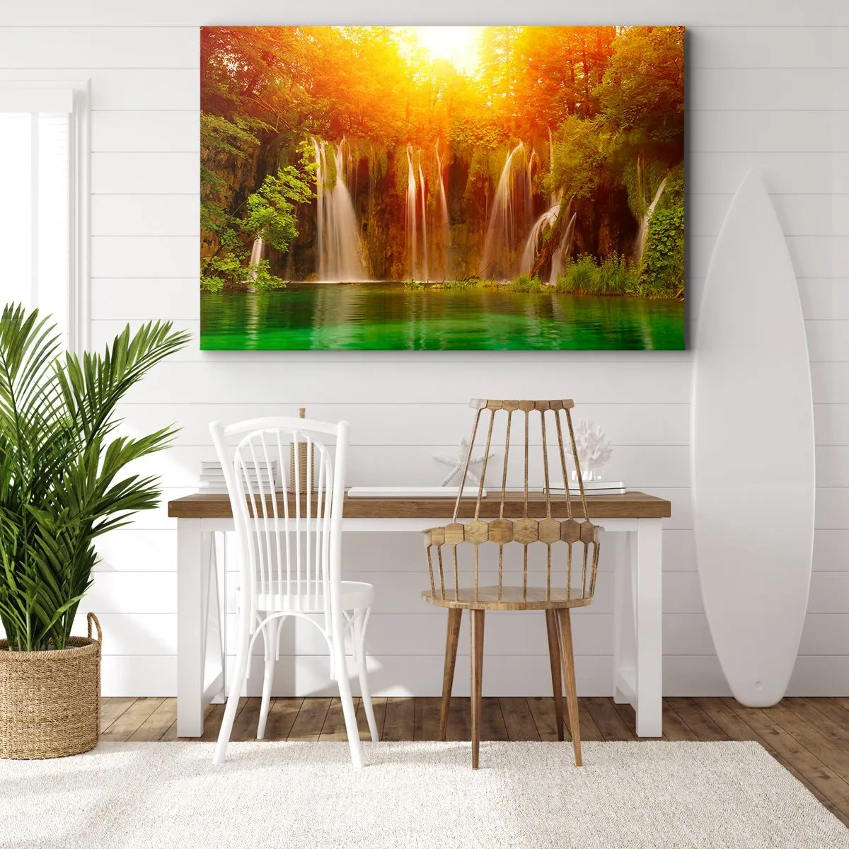 Lærredstryk - Billede på lærred - I solskin og skygge - 100x70 cm