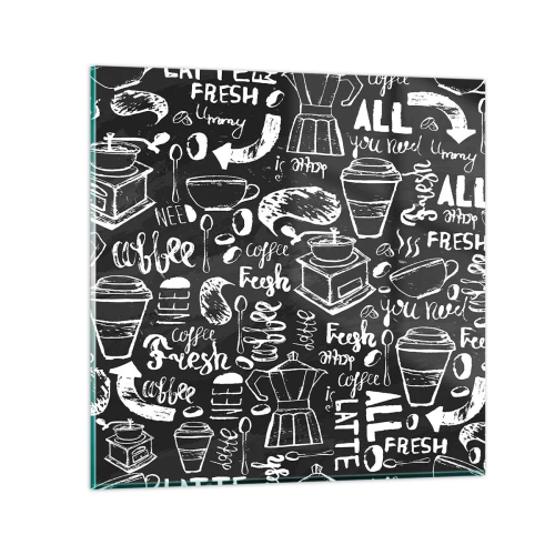 Billede på glas - All you need is… - 60x60 cm