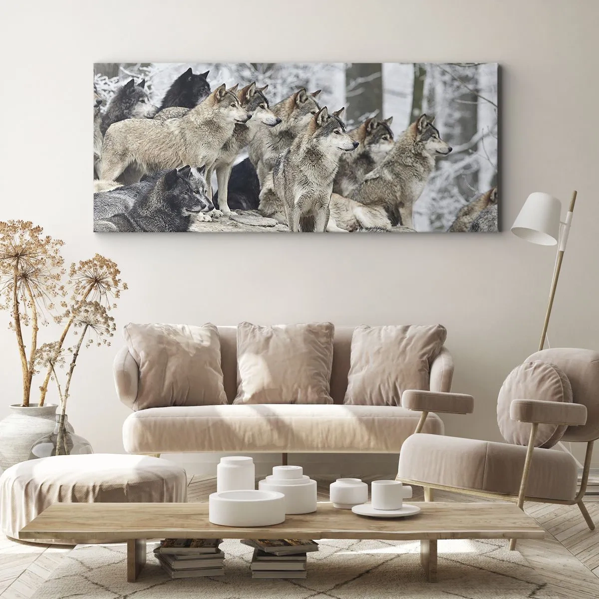 Lærredstryk - Billede på lærred - Familie og venner - 160x50 cm