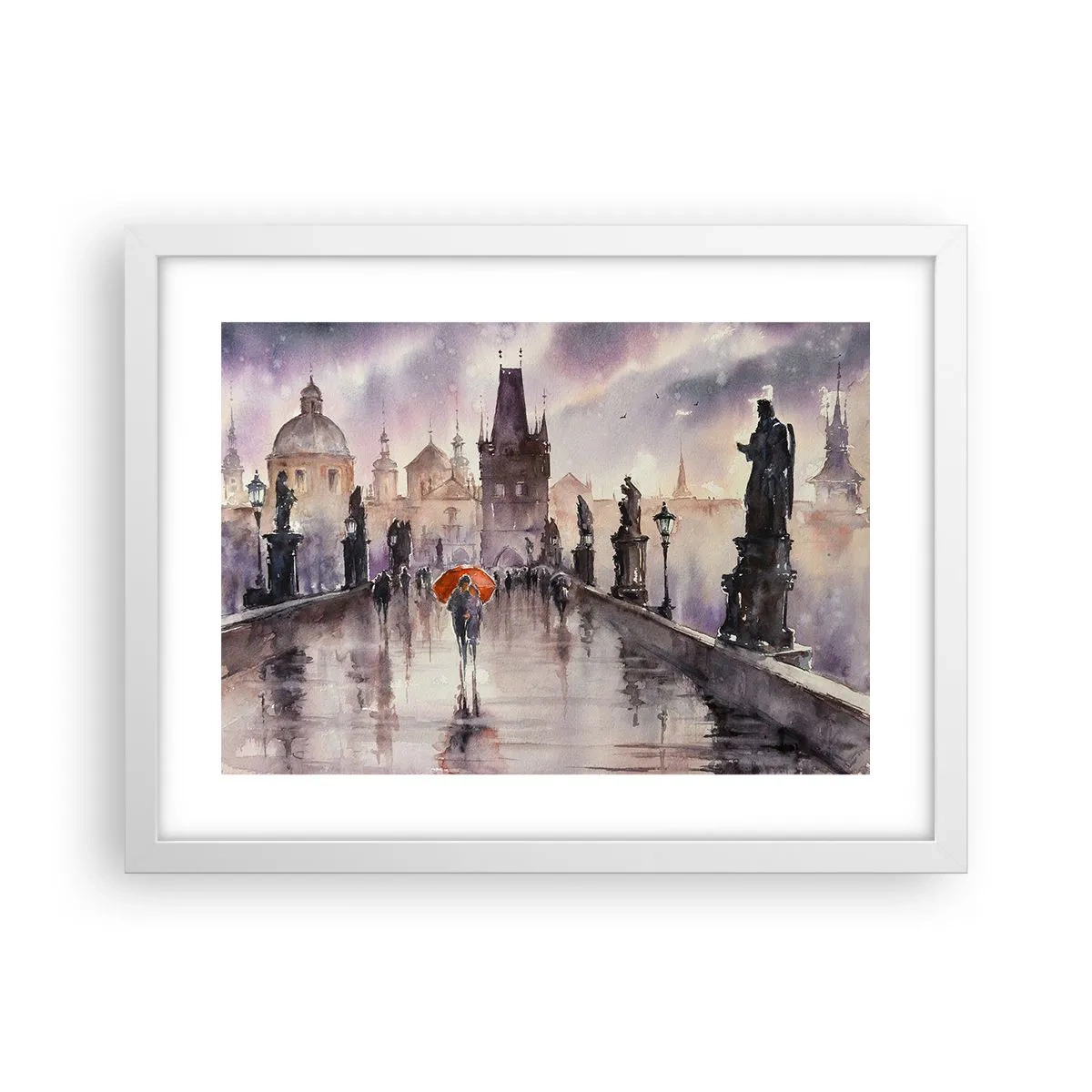 Plakat i hvid ramme - Folk forandrer sig ikke - 40x30 cm