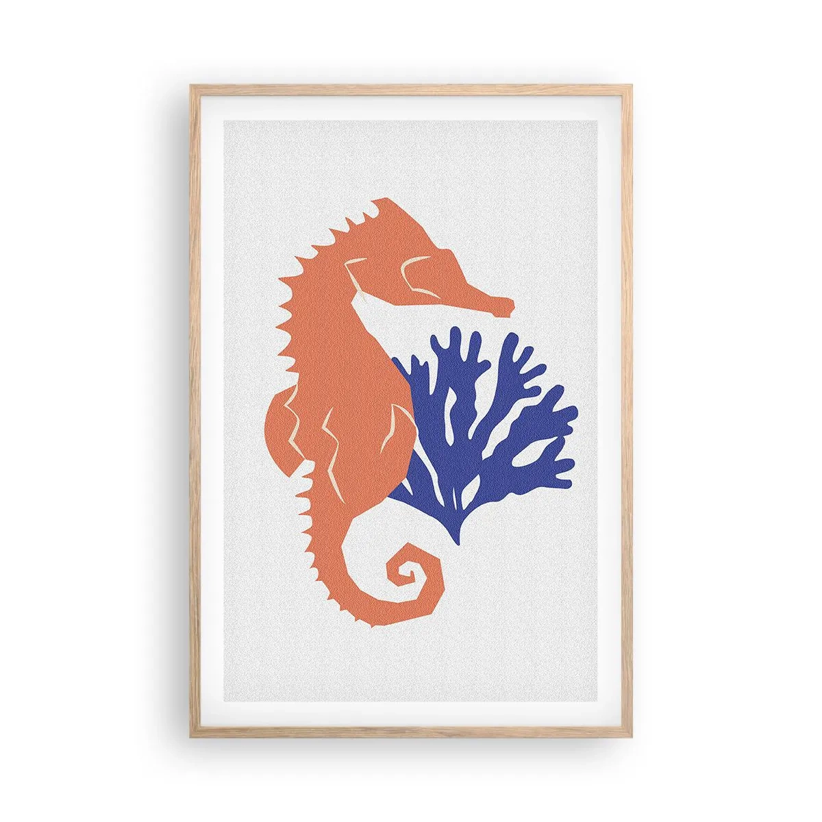 Plakat i ramme af lyst egetræ - På en eng under vandet - 61x91 cm