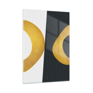 Billede på glas - Først: guld - 50x70 cm