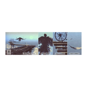 Prøve Fototapet Premium Sand - Icarus for evigt i live - Abstraktion, Icarus, Cykel - 100x30 cm
