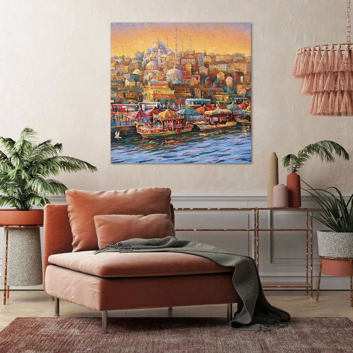 Lærredstryk - Billede på lærred - En historie fra Istanbul - 70x70 cm