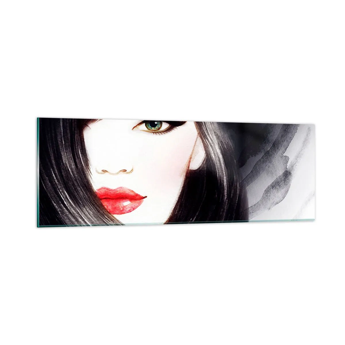 Billede på glas - Safir blik - 90x30 cm