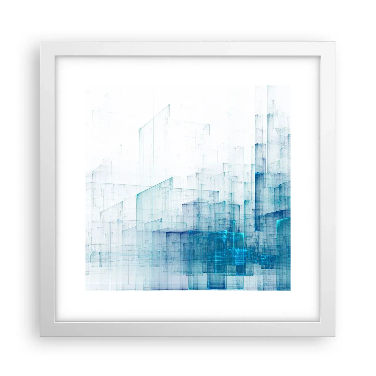 Plakat i hvid ramme - Hvordan rummet blev til - 30x30 cm