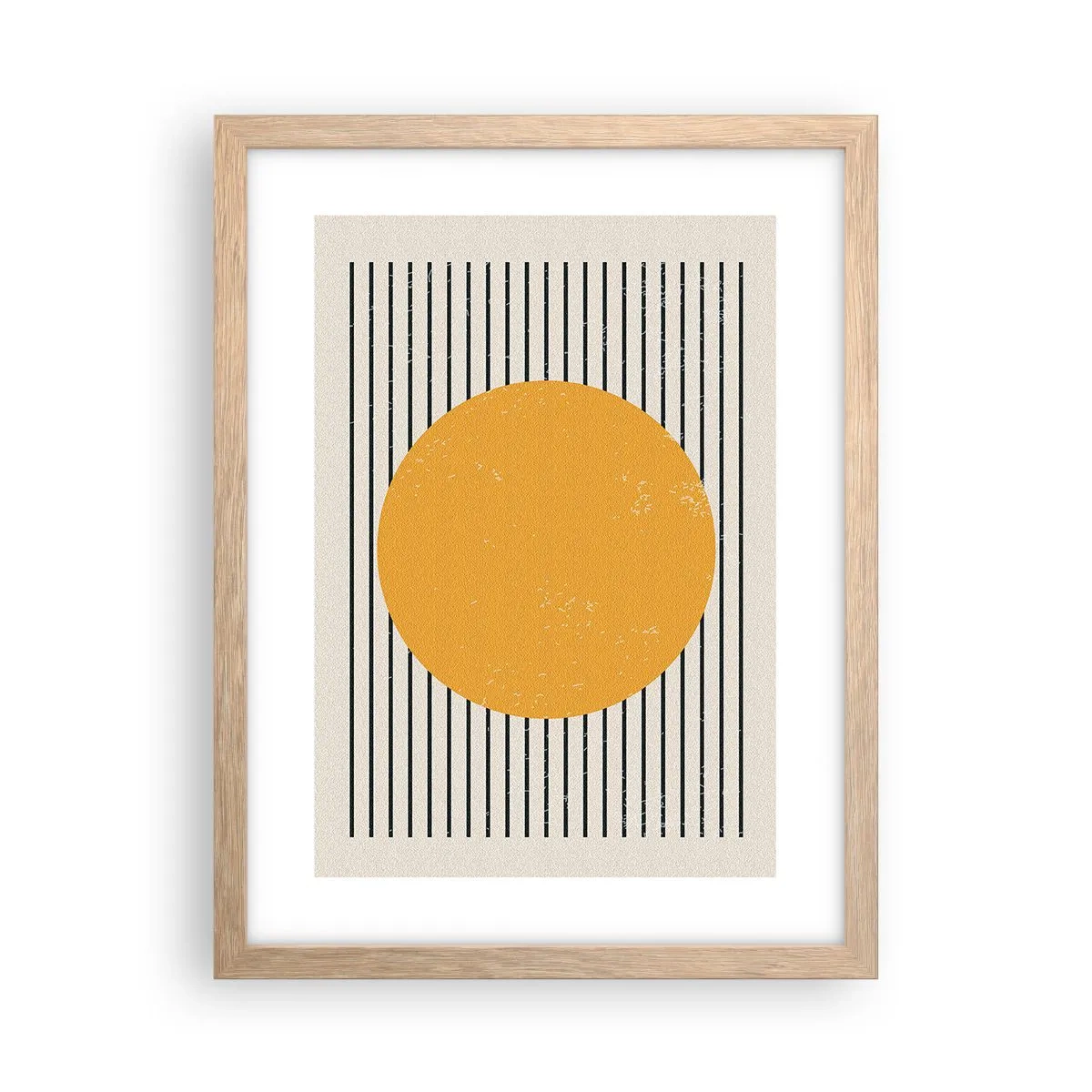 Plakat i ramme af lyst egetræ - Enkelthedens kraft - 30x40 cm