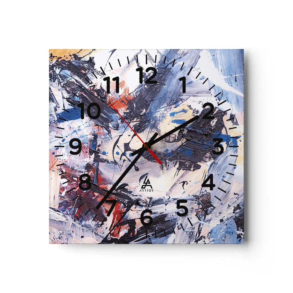 Vægur, Uret - Abstraktionens vanvittige dans - 30x30 cm