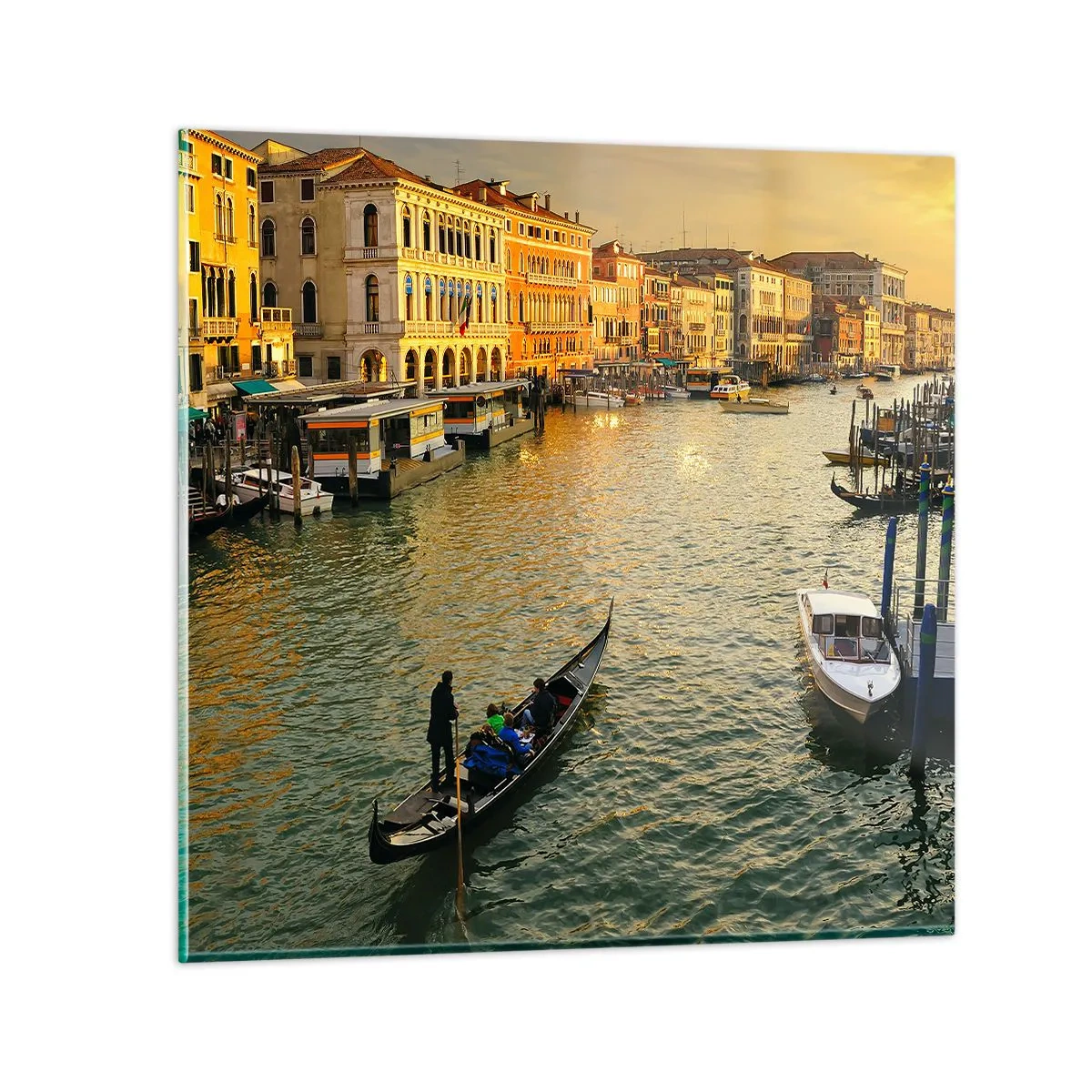 Billede på glas - På den solrige side af gaden - 60x60 cm