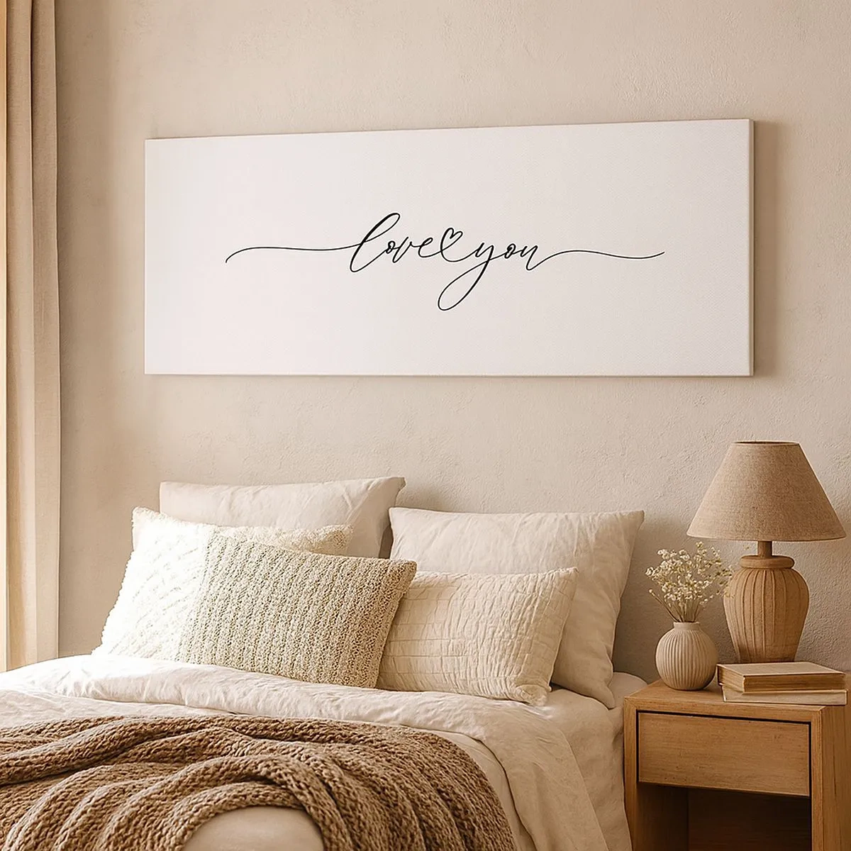 Lærredstryk - Billede på lærred - Sort og hvid - 100x40 cm