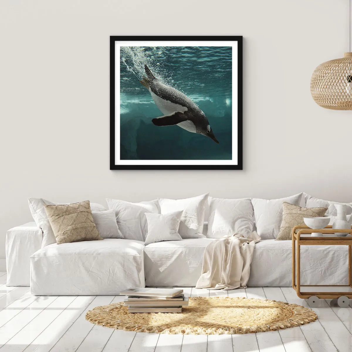 Plakat i sort ramme - Velkommen til min verden - 30x30 cm