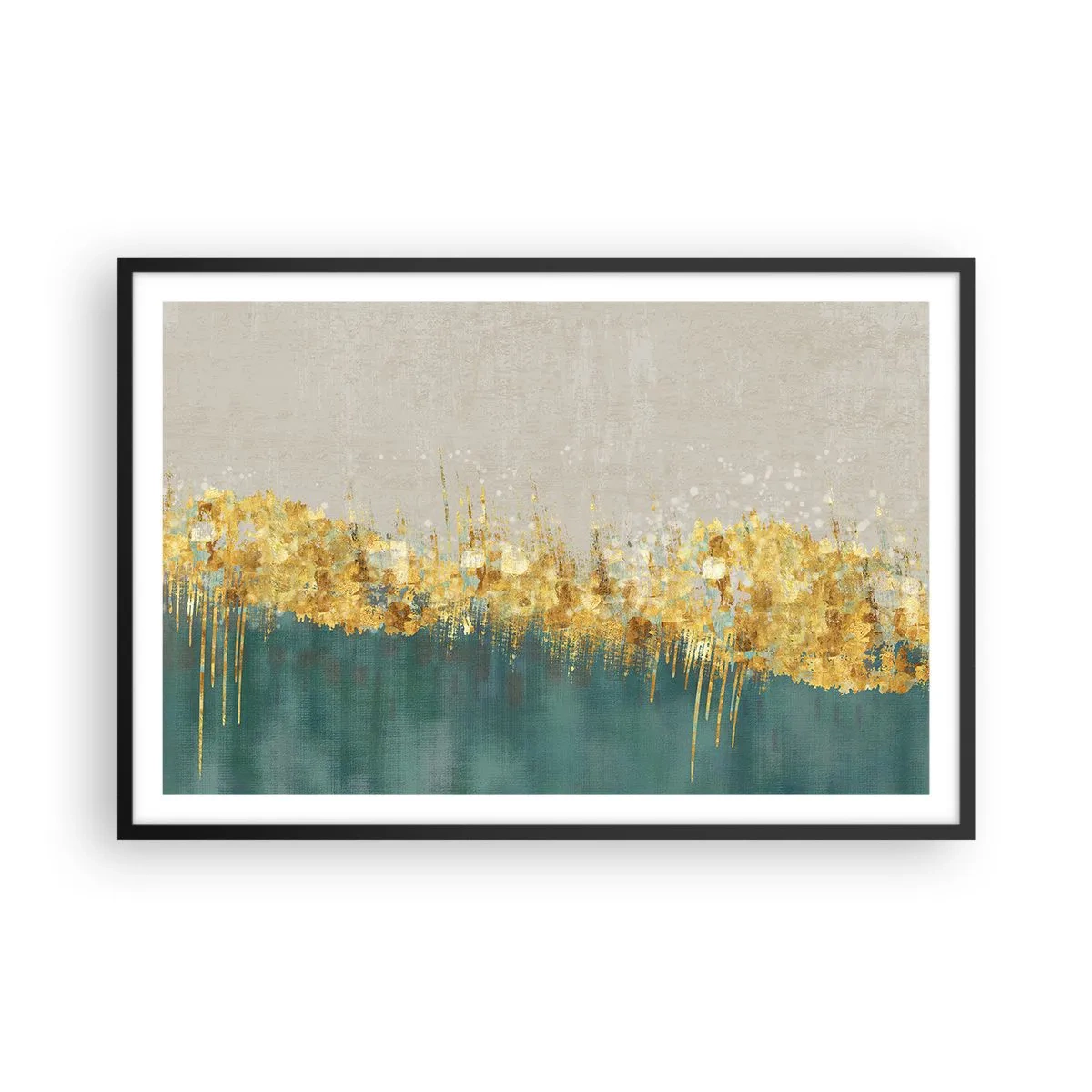 Plakat i sort ramme - Den gyldne grænse - 91x61 cm