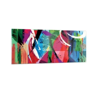 Billede på glas - Hurtig, livlig og hoppende - 100x40 cm