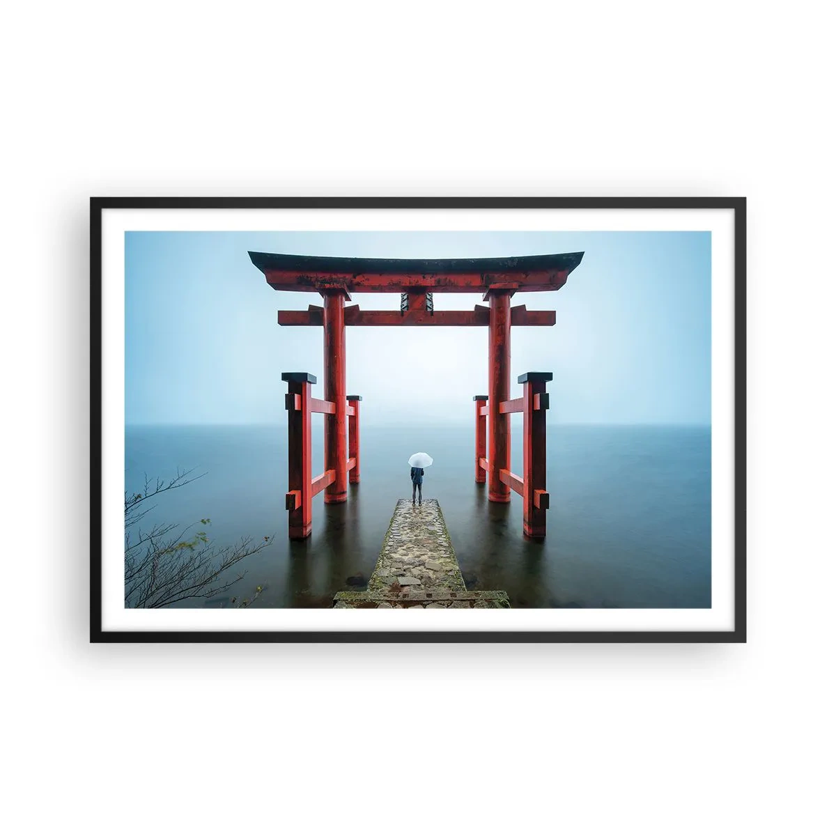 Plakat i sort ramme - Japansk drømmeri - 91x61 cm