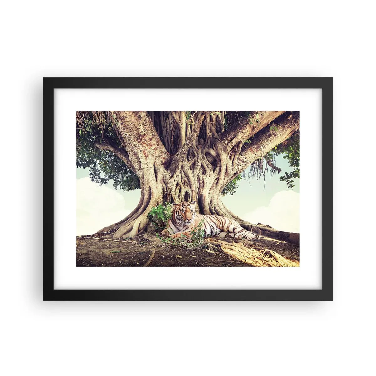 Plakat i sort ramme - Udsigt fra Første Mosebog - 40x30 cm