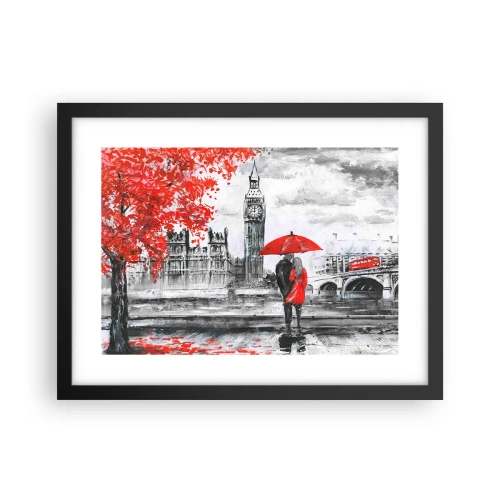 Plakat i sort ramme - Forelsket i London - 40x30 cm