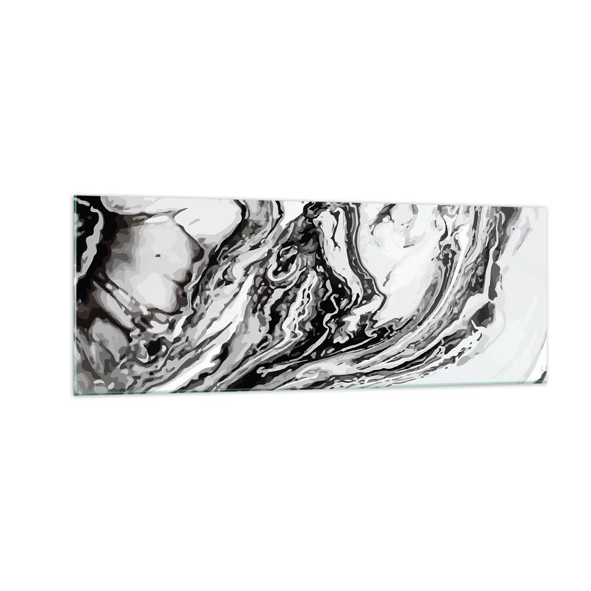 Billede på glas - I begyndelsen var det kaos - 140x50 cm