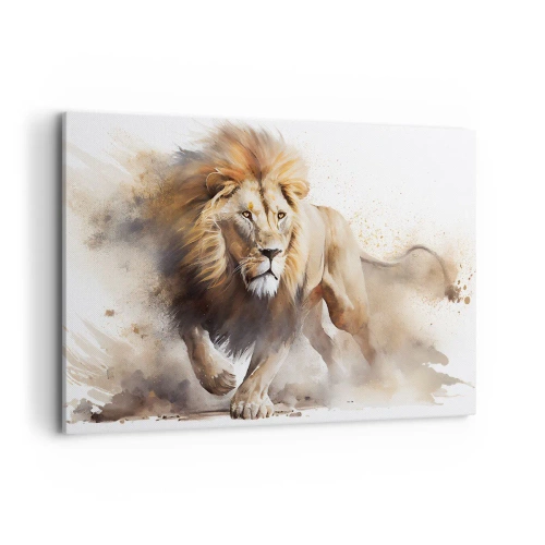 Lærredstryk - Billede på lærred - Kongen er taget af sted - 120x80 cm