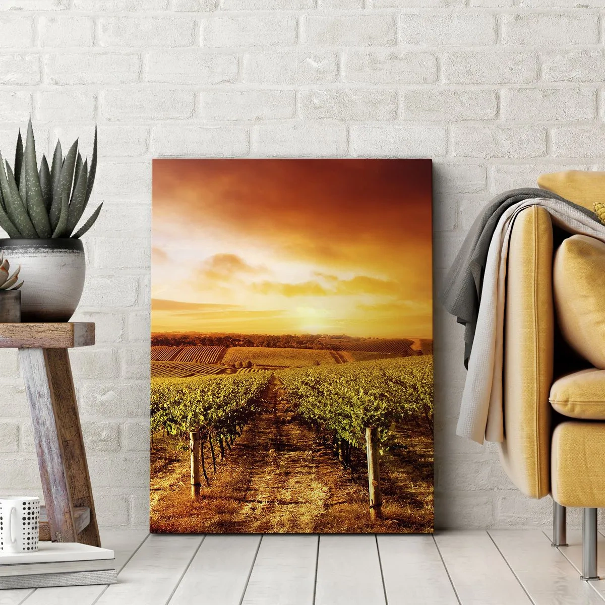 Lærredstryk - Billede på lærred - Delikat frugtagtig med et strejf af solskin - 50x70 cm